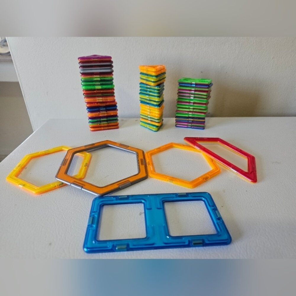 Magforners Magnetic Building Blocks Set Of 55 Multicolor